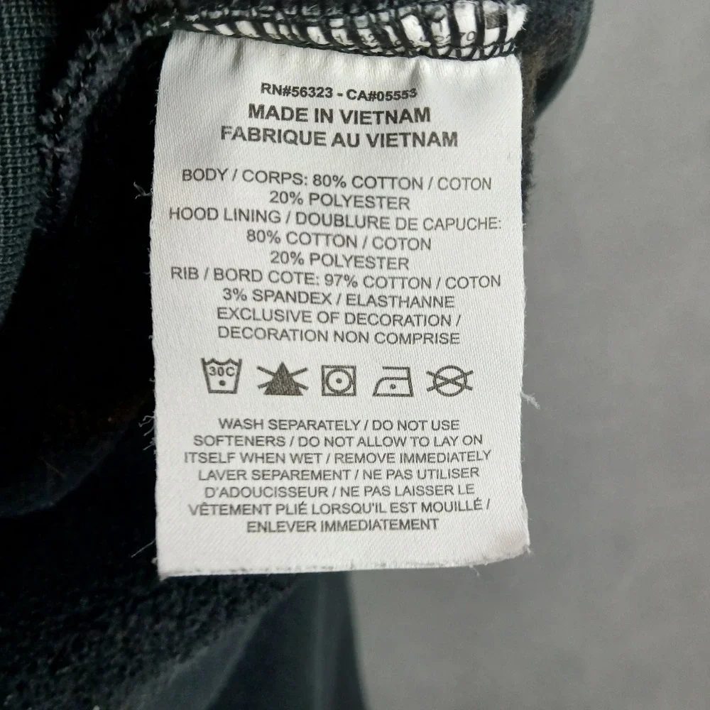 Air Jordan Mens Hoodie XL Black Cotton Lined Sorry‎ For Your Loss Flower Warmth